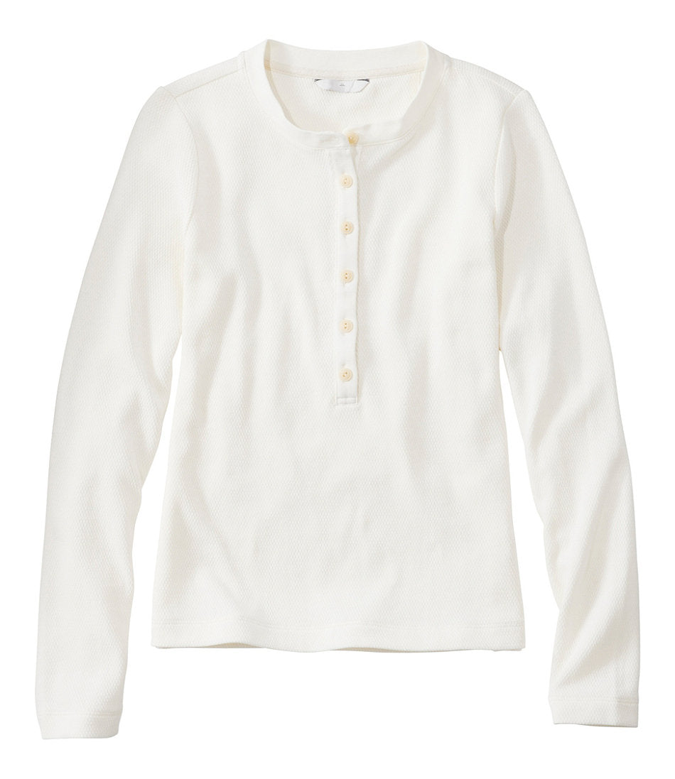 Women's Signature Premium Thermal Tops, Long-Sleeve Henley Shirt | L.L.Bean sale - US 8891