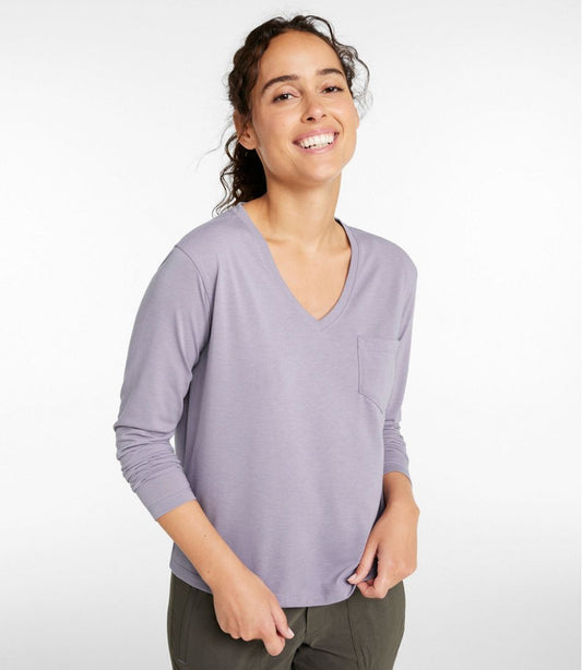 Women's Vista Camp V-Neck Pocket Tee, Long-Sleeve | L.L.Bean discount