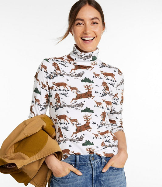 Women's Signature Lightweight Cotton Turtleneck, Novelty | L.L.Bean online