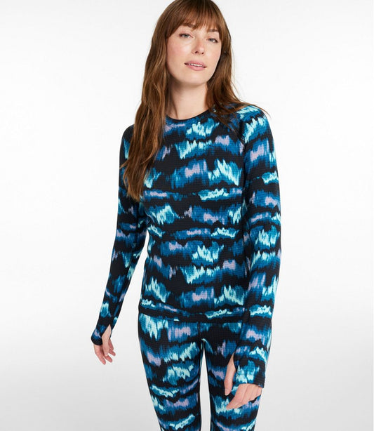 Women's L.L.Bean Heavyweight Base Layer Crew Top, Print | L.L.Bean on sale