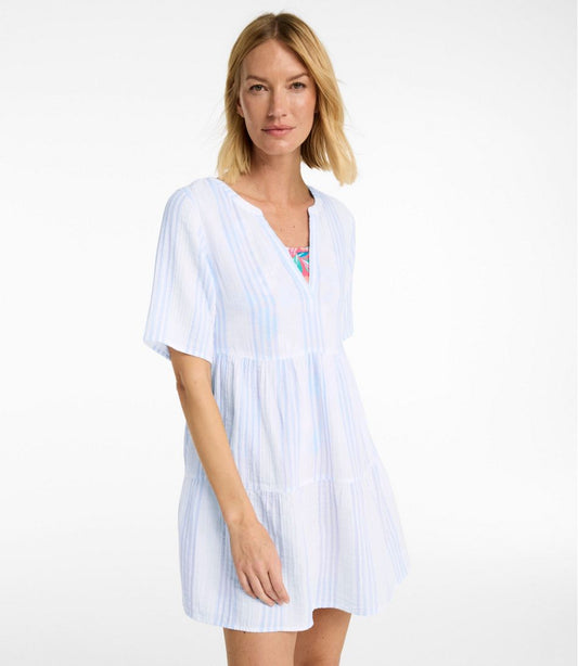 Women's Cloud Gauze Cover-Up, Tiered Dress Print | L.L.Bean online