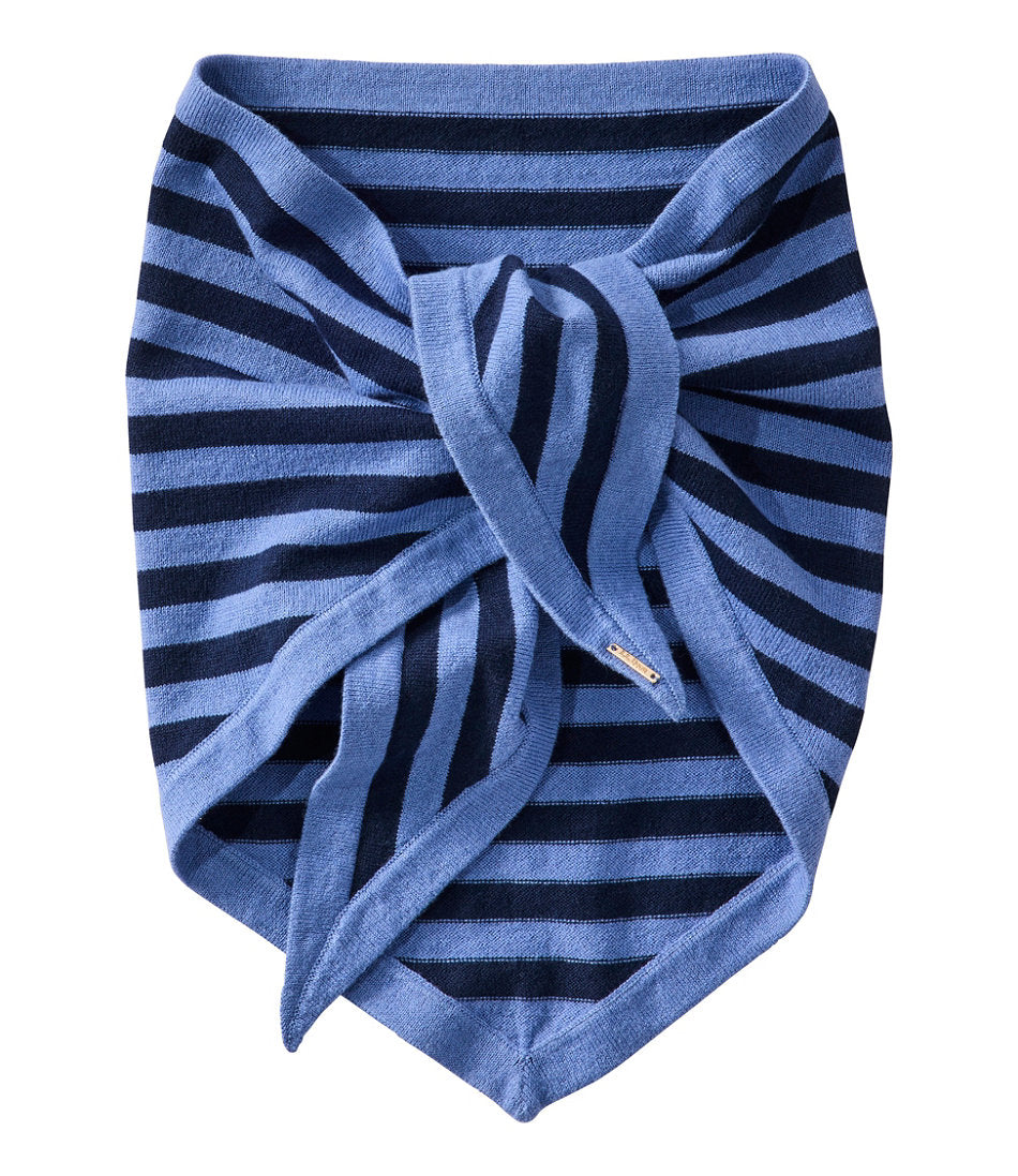 Women's Cotton/Cashmere Knit Triangle Scarf, Striped | L.L.Bean on sale - US 9797