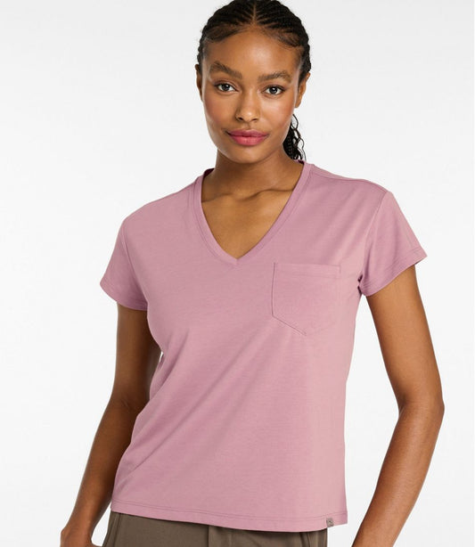 Women's Mountainside V-Neck Pocket Tee, Short Sleeve | L.L.Bean discount