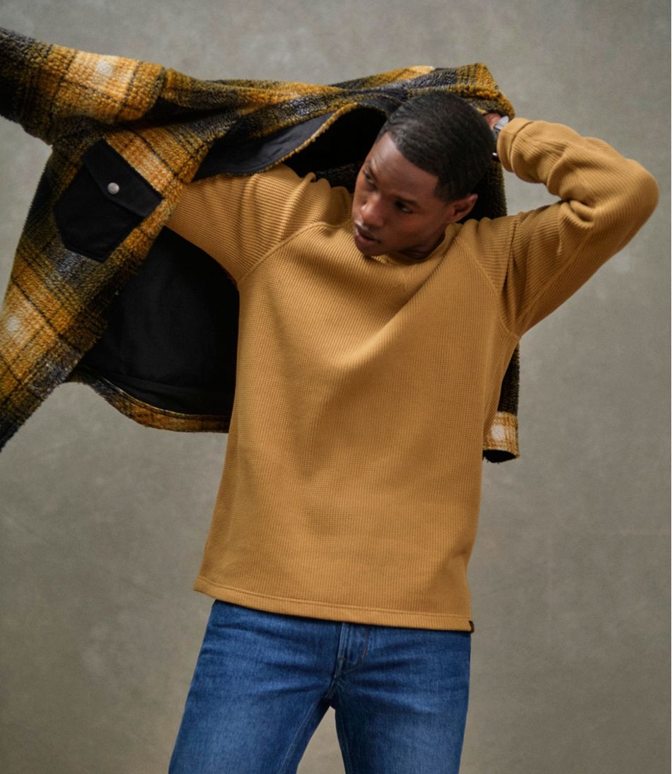 Men's Signature Mixed Media Fleece Shirt Jacket, Plaid | L.L.Bean near me