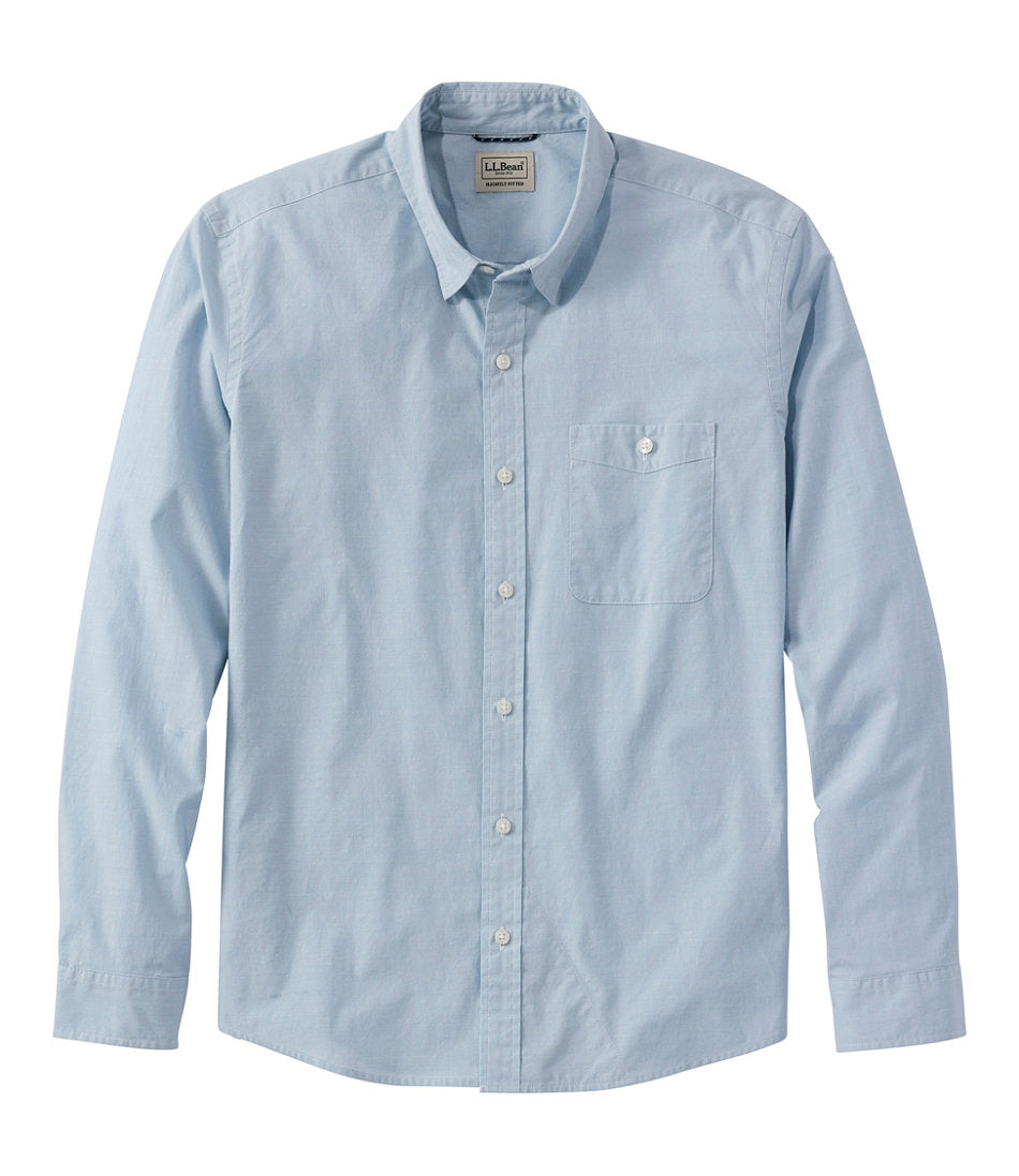 Men's Comfort Stretch Performance® Chambray Shirt, Long-Sleeve, Slightly Fitted Untucked Fit | L.L.Bean near me - US 4832