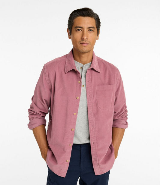 Men's Sunwashed Corduroy Shirt, Slightly Fitted Untucked Fit | L.L.Bean sale