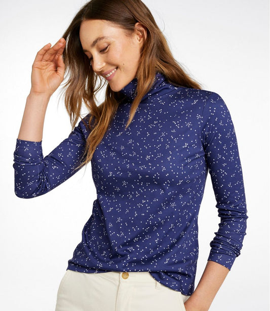 Women's Pima Cotton Turtleneck, Long-Sleeve Print | L.L.Bean discount