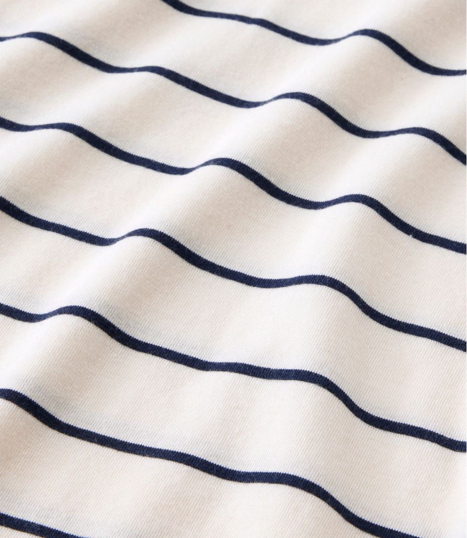 Women's Soft Stretch Supima-Blend Tee, Turtleneck Stripe | L.L.Bean outlet