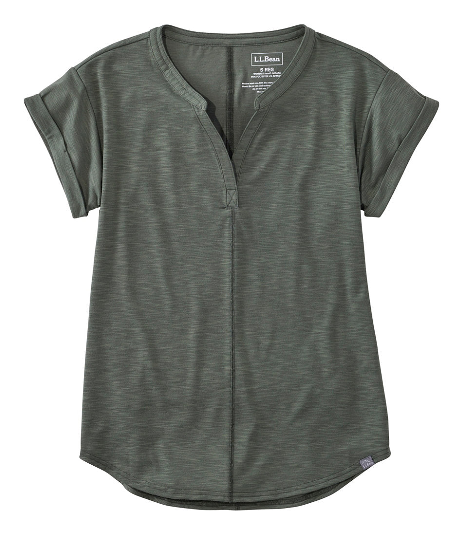 Women's Streamside Tee, Short-Sleeve Splitneck | L.L.Bean on sale - US 1019