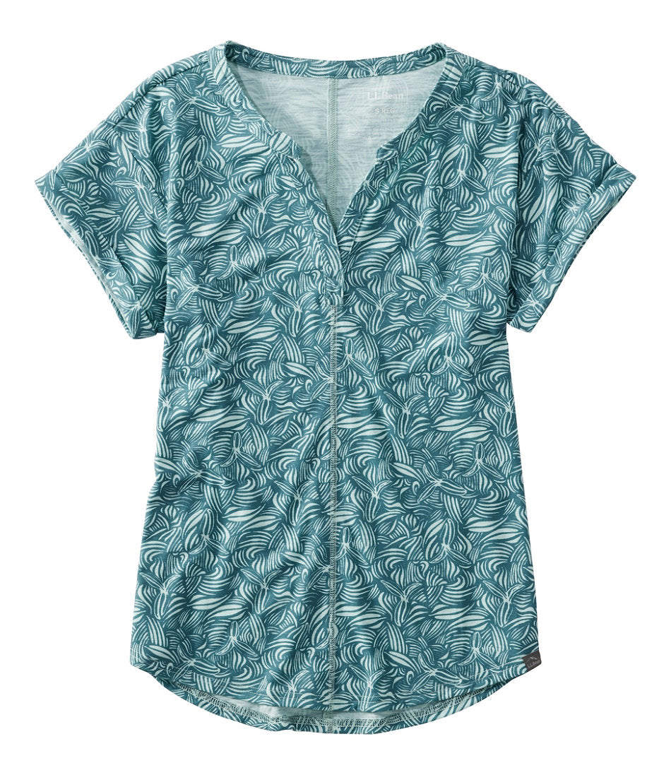 Women's Streamside Tee, Short-Sleeve Splitneck Print | L.L.Bean for sale - US 8509