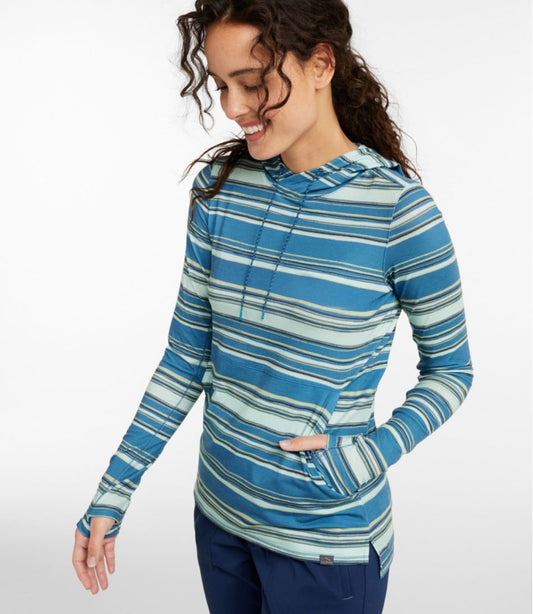 Women's Everyday SunSmart® Hooded Pullover, Long-Sleeve Stripe | L.L.Bean on sale