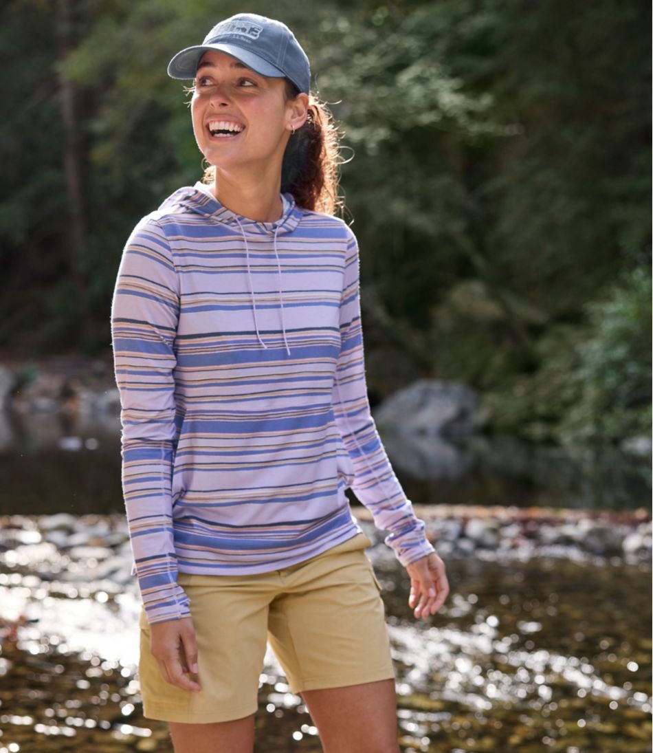 Women's Everyday SunSmart® Hooded Pullover, Long-Sleeve Stripe | L.L.Bean on sale