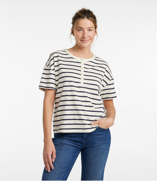 Women's Signature Slub Tee, Short-Sleeve Henley Novelty | L.L.Bean discount