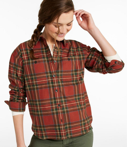 Women's Scotch Plaid Flannel Shirt, Boyfriend | L.L.Bean online