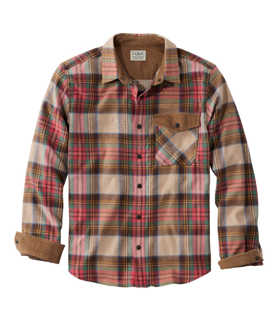 Men's Scotch Plaid Flannel Shirt, Snap-Front, Slightly Fitted Untucked Fit | L.L.Bean discount - US 8283