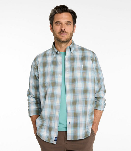 Men's Comfort Stretch® Chambray Shirt, Traditional Untucked Fit, Long-Sleeve, Print | L.L.Bean near me