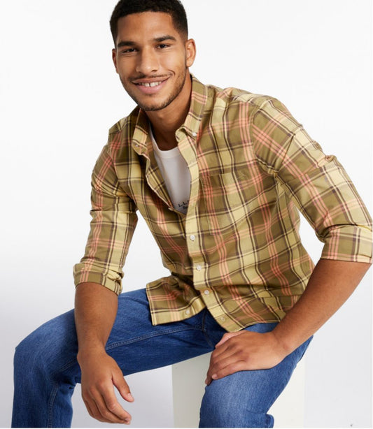 Men's Signature Stretch Poplin Shirt, Long-Sleeve, Slim Fit | L.L.Bean discount