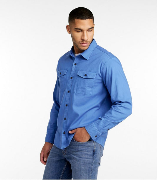 Men's Lakewashed Twill Shirt, Traditional Untucked Fit | L.L.Bean on sale
