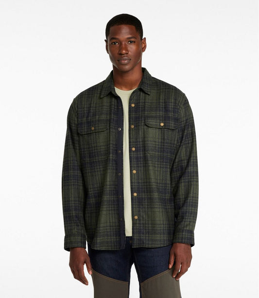 Men's Maine Guide Lightweight Wool Field Shirt, Plaid | L.L.Bean outlet