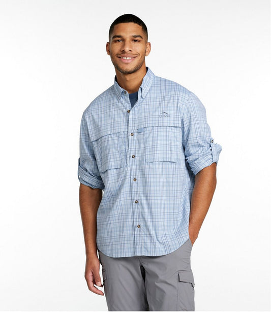 Men's Tropicwear Shirt, Plaid Long-Sleeve | L.L.Bean outlet