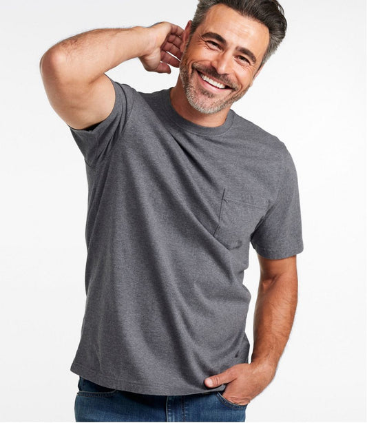 Men's Carefree Unshrinkable Tee with Pocket, Traditional Fit | L.L.Bean for sale