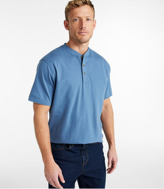 Men's Carefree Unshrinkable Tee, Traditional Fit, Henley | L.L.Bean online