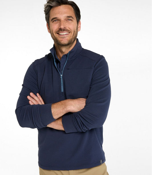Men's VentureStretch Ottoman-Rib Pullover, Quarter-Zip | L.L.Bean on sale