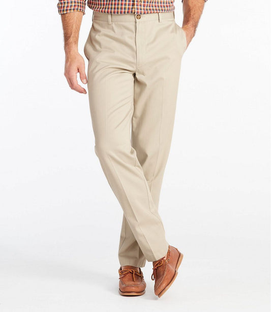 Men's Wrinkle-Free Double L® Chinos, Classic Fit, Plain Front | L.L.Bean outlet