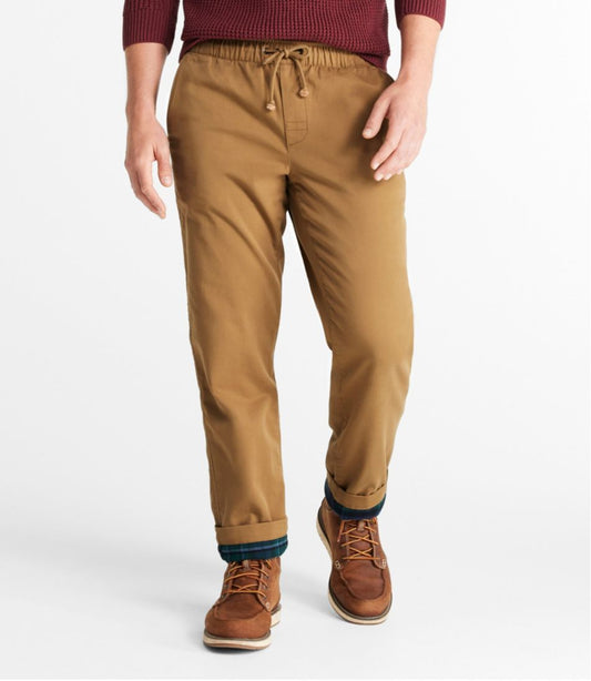 Men's Comfort Stretch Dock Pants, Standard Fit, Straight Leg, Flannel-Lined | L.L.Bean on sale