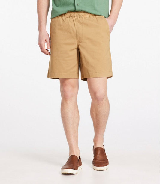 Men's Lakewashed Stretch Khaki Shorts, Pull-On, 8" | L.L.Bean sale
