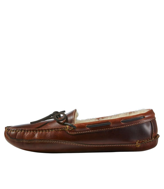 Men's Leather Double-Sole Slippers, Shearling-Lined | L.L.Bean near me