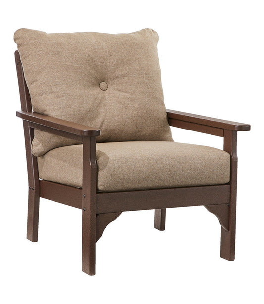 All-Weather Patio Chair with Textured Cushion, Mahogany | L.L.Bean discount - US 6449