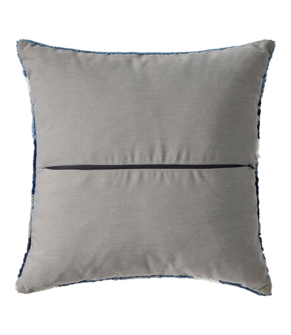 Indoor/Outdoor Hooked Pillow, 18x18 Ocean Waves | L.L.Bean for sale