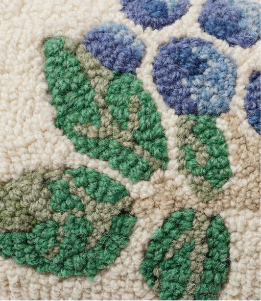 Wool Hooked Throw Pillow, Blueberries, 8" x 12" | L.L.Bean sale