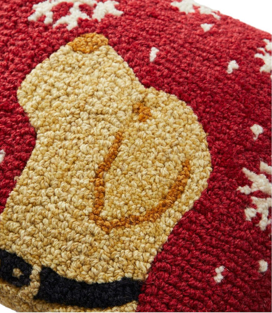 Wool Hooked Throw Pillow, Snowflake Yellow Lab, 14" x 14" | L.L.Bean discount