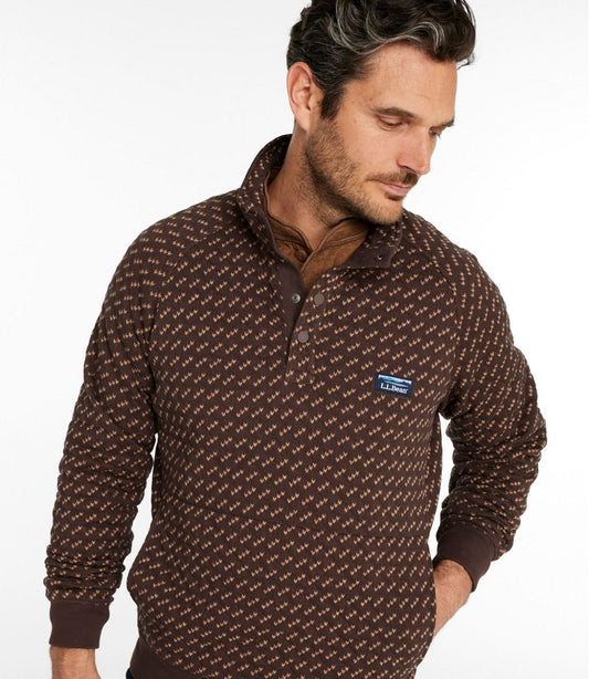 Men's Bean's Quilted Sweatshirt, Mockneck, Print | L.L.Bean on sale