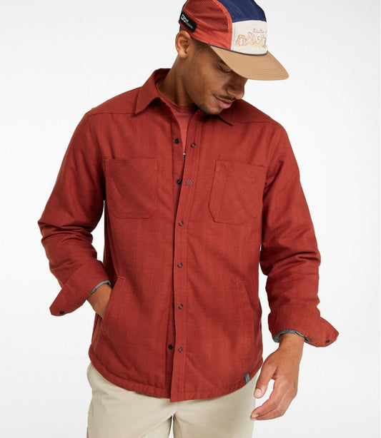 Men's Katahdin Performance Flannel Shirt-Jacket, Hi-Pile Fleece-Lined Solid | L.L.Bean near me