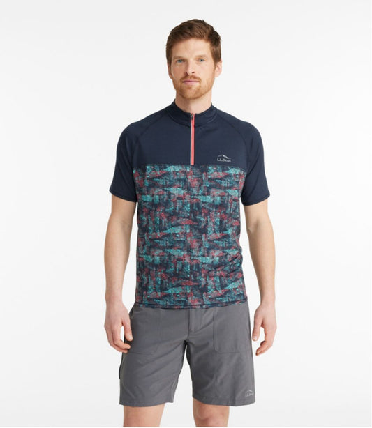 Men's Comfort Cycling Jersey, Short-Sleeve Print | L.L.Bean sale