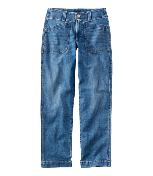 Women's 1912 Field Denim Pants, Mid-Rise Ankle Utility | L.L.Bean outlet