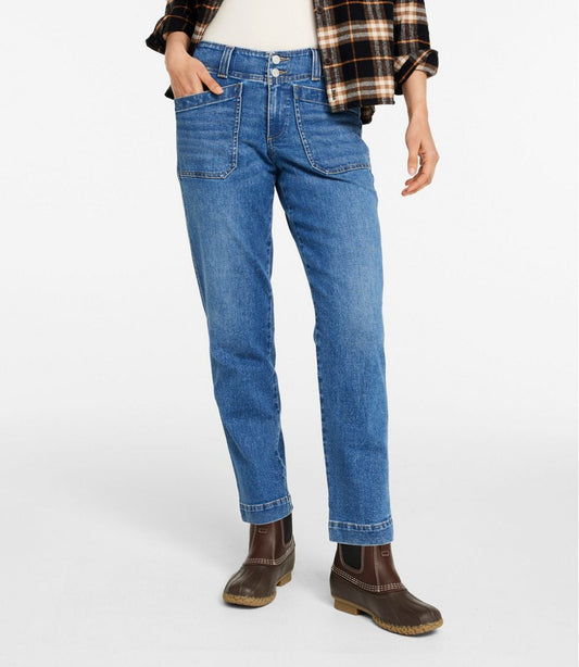 Women's 1912 Field Denim Pants, Mid-Rise Ankle Utility | L.L.Bean outlet