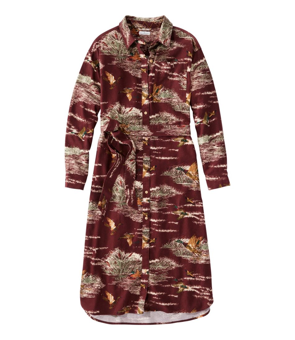 Women's Signature Camp Flannel Midi Dress | L.L.Bean for sale
