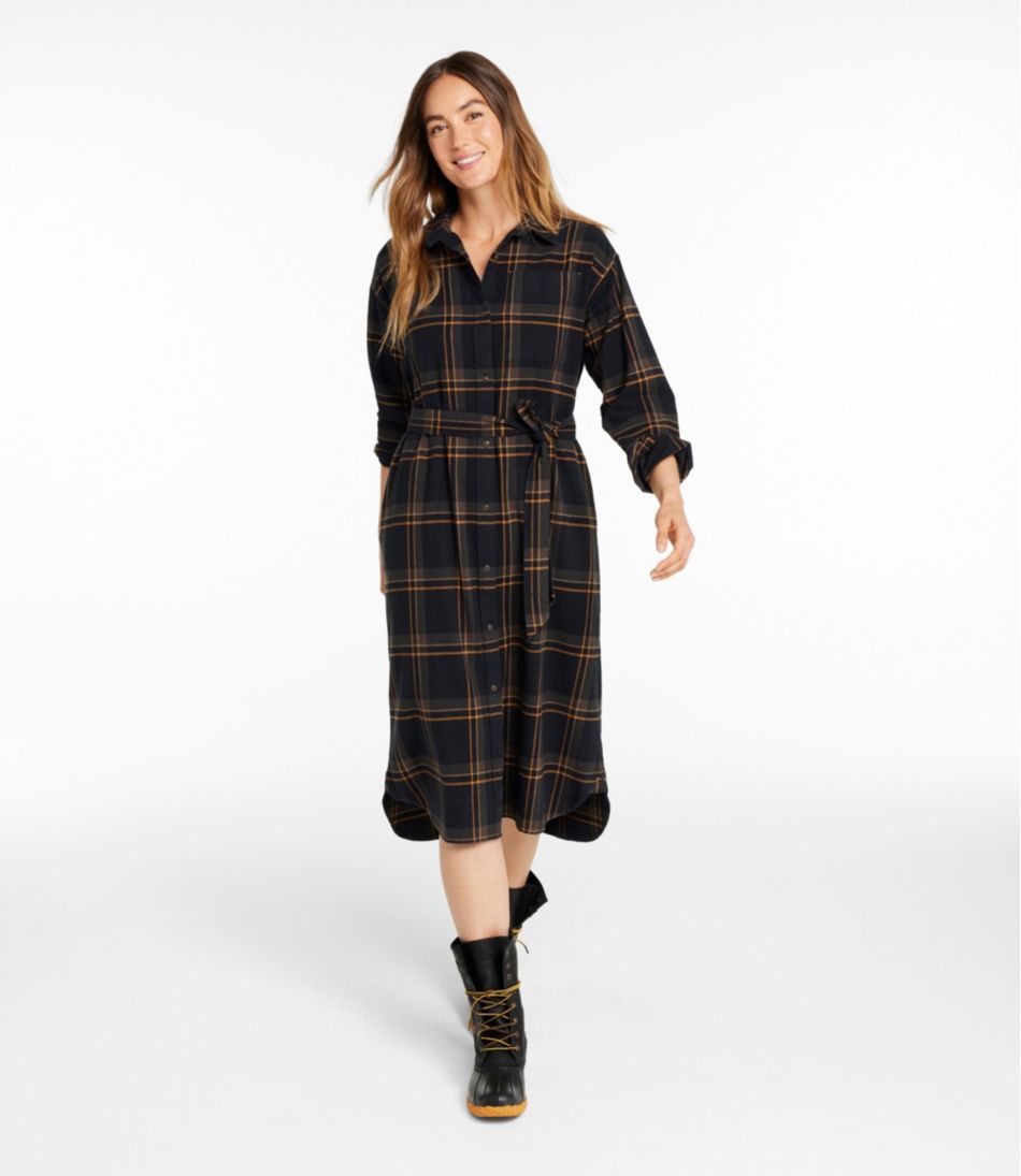 Women's Signature Camp Flannel Midi Dress | L.L.Bean for sale