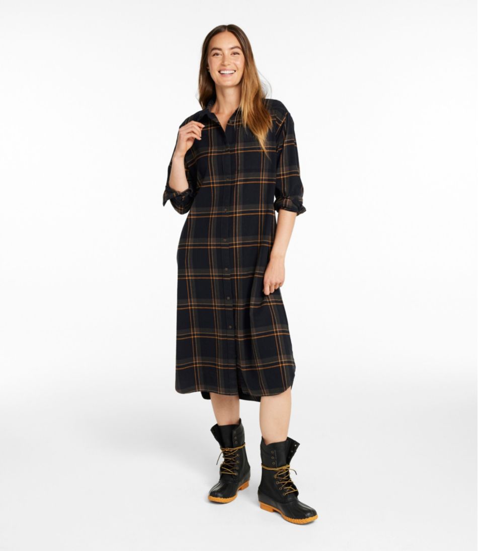 Women's Signature Camp Flannel Midi Dress | L.L.Bean for sale