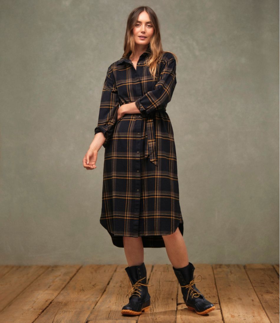 Women's Signature Camp Flannel Midi Dress | L.L.Bean for sale