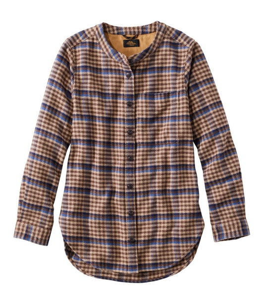 Women's Signature 1933 Collarless Chamois Tunic, Plaid | L.L.Bean outlet