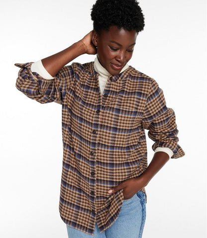 Women's Signature 1933 Collarless Chamois Tunic, Plaid | L.L.Bean outlet