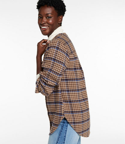 Women's Signature 1933 Collarless Chamois Tunic, Plaid | L.L.Bean outlet