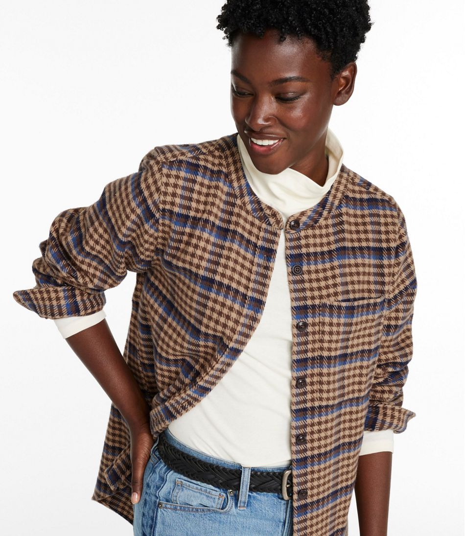 Women's Signature 1933 Collarless Chamois Tunic, Plaid | L.L.Bean outlet