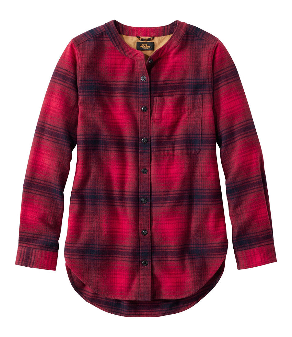 Women's Signature 1933 Collarless Chamois Tunic, Plaid | L.L.Bean outlet - US 3330