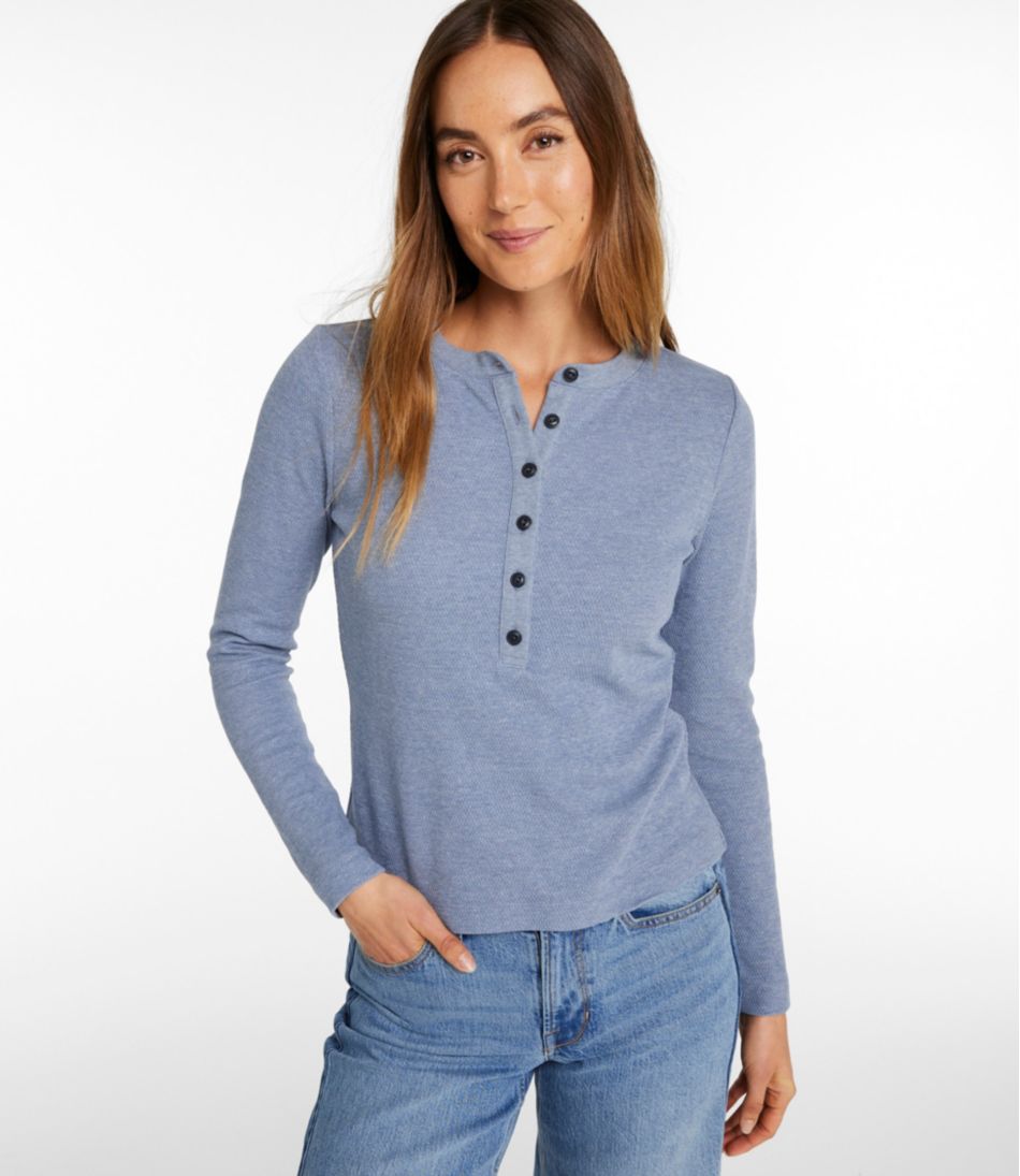 Women's Signature Premium Thermal Tops, Long-Sleeve Henley Shirt | L.L.Bean sale